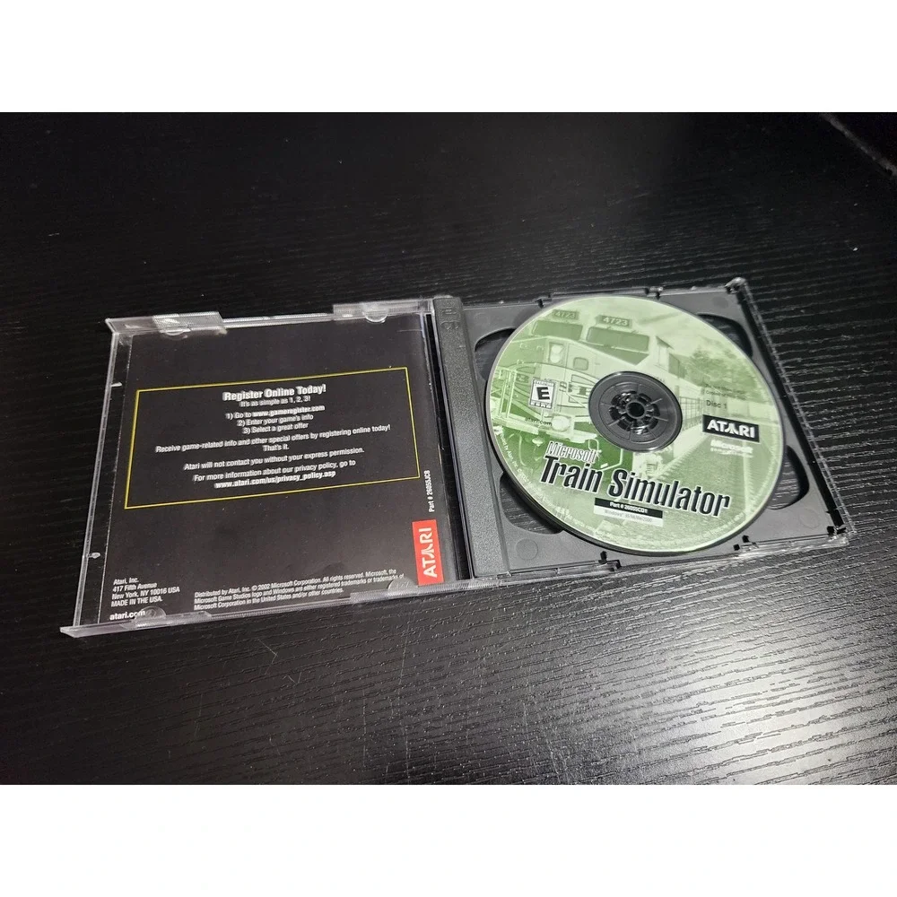 Microsoft Train Simulator PC CD-ROM 2002‎ Atari 2-Disc Set Simulation Game 26055